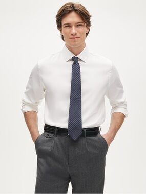 J. CREW Slim Bowery performance stretch dress shirt spread collar SZ S $98 CA351
